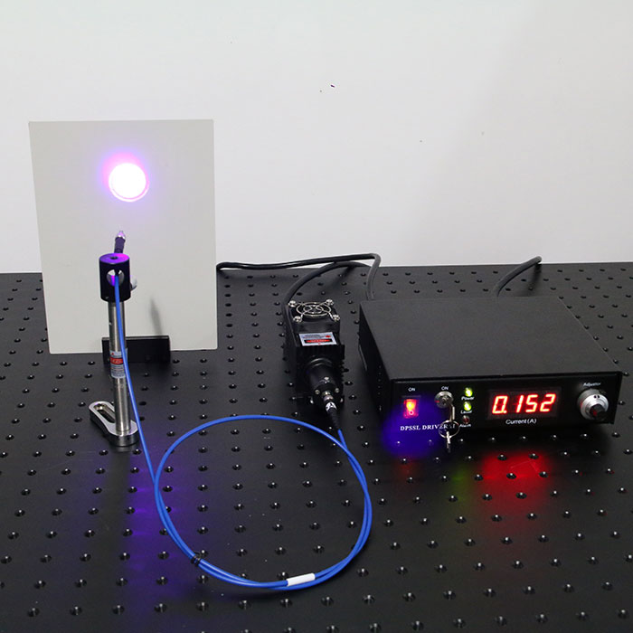 440nm 100mW Fiber Coupled Laser Blue Laser Beam With Power Supply